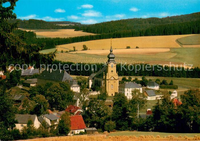 Marienweiher Ortsansicht mit Kirche