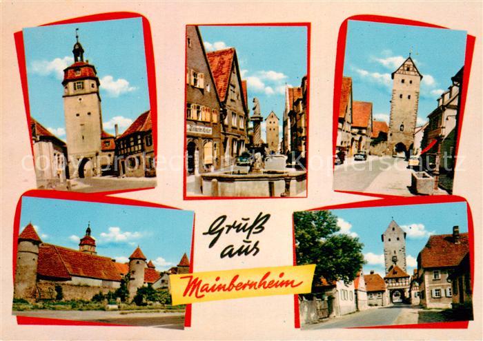 Mainbernheim Stadttore Brunnen Schloss