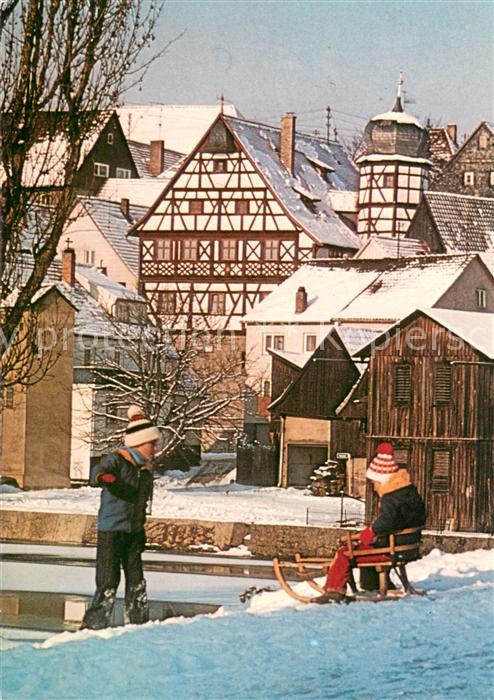 Marktzeuln Winteridyll Fachwerkhaus
