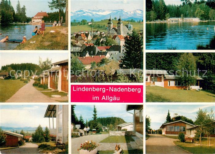 Lindenberg Allgaeu Familienferiendorf Nadenberg Bungalows Teilansichten Badesee