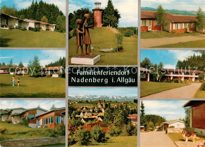 Lindenberg Allgaeu Familienferiendorf Nadenberg Bungalows Teilansichten Badesee