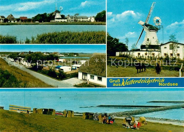 Westerdeichstrich Gasthaus zum Landhaus Muehle Campingplatz Strandpartie