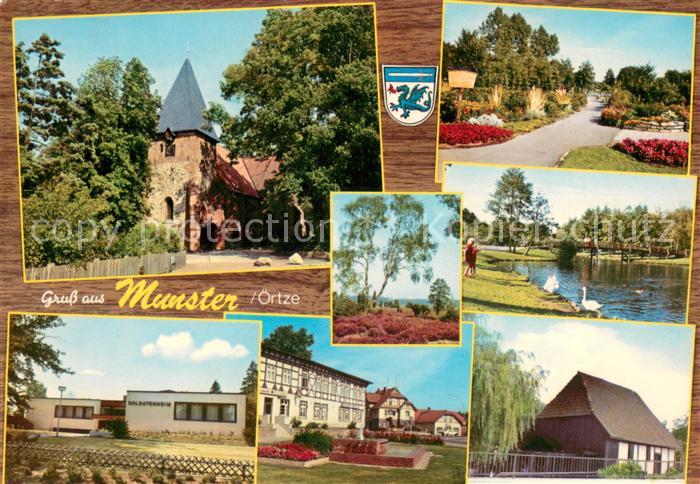 Munster oertze Kirche Park Schwanenteich Soldatenheim Fachwerkhaus