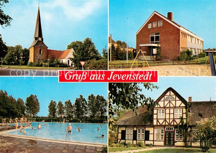 Jevenstedt Teilansichten Kirche Fachwerkhaus Freibad