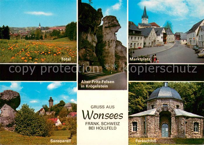 Wonsees Panorama Marktplatz Kirche Sanspareil Parkschloss Alter Fritz Felsen in