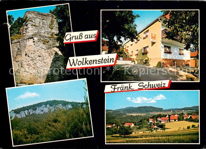 Wolkenstein Ebermannstadt Gasthof zur Burgruine Landschaftspanorama Felsen Fraen
