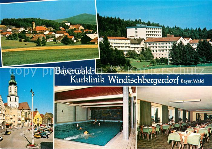 Windischbergerdorf Panorama Bayerwald Kurklinik Hallenbad Ortsmotiv mit Kirche