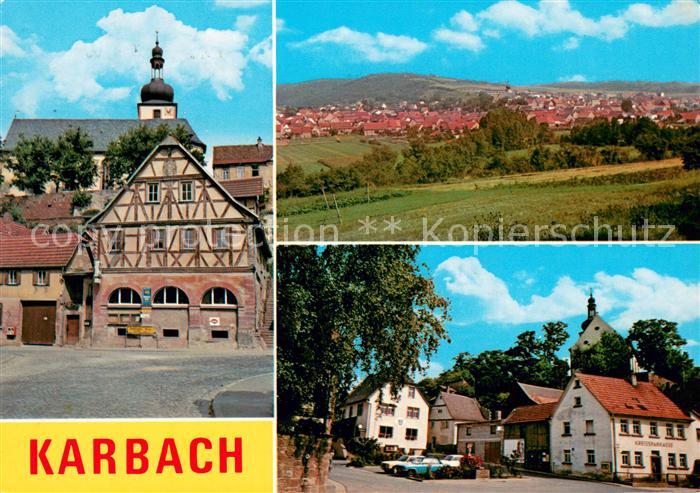 Karbach Unterfranken Altstadt Kirche Gasthaus Panorama