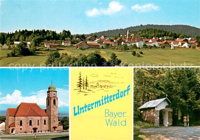 Untermitterdorf Panorama Kirche Kapelle Bayerischer Wald
