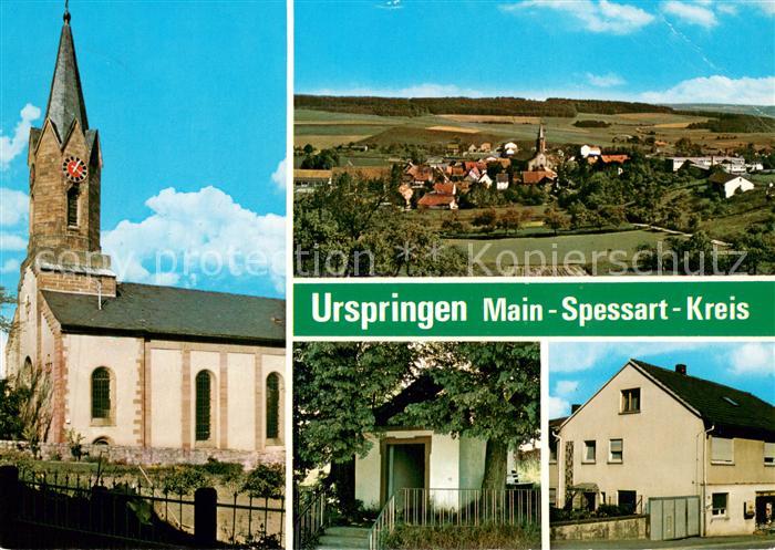 Urspringen Marktheidenfeld Panorama Kirche Ladengeschaeft