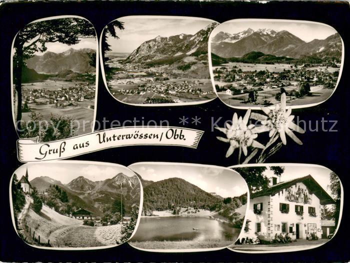 Unterwoessen Gesamtansicht mit Alpenpanorama Gaestehaus See