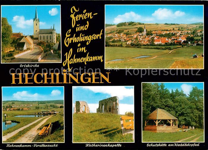 Hechlingen See Panorama Erholungsort im Hahnenkamm Ortskirche Forellenzucht Kath