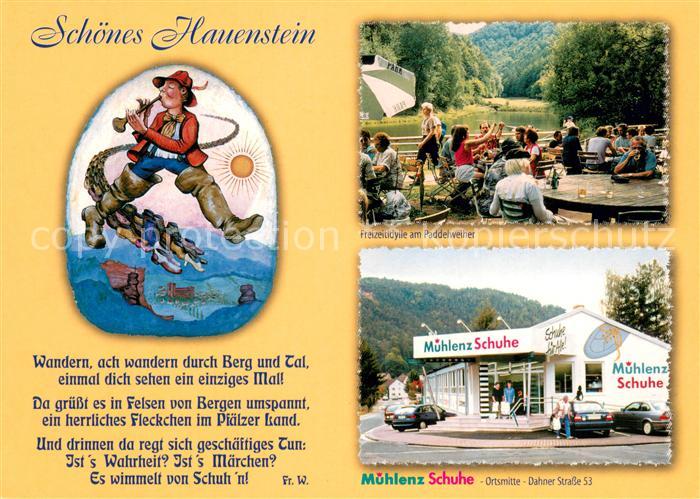 Hauenstein Pfalz Wandergedicht Karikatur Freizeitidylle am Paddelweiher Muehlenz