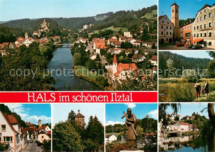 Hals Passau Panorama Ilztal Ortszenrum Heiligenfigur Statue Landschaft Wandern