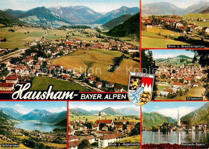 Hausham Alpenpanorama Fliegeraufnahme Ortsmotiv Schliersee Rottach Egern Tegerns