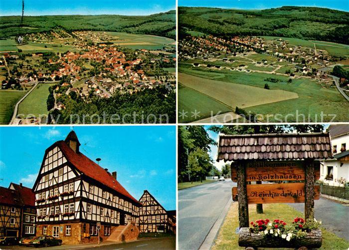 Holzhausen Reinhardswald Panorama Fliegeraufnahme Fachwerkhaus