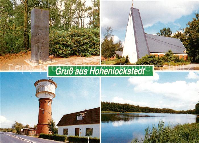 Hohenlockstedt Denkmal Kirche Wasserturm Partie am Wasser