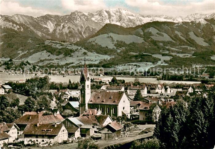 Blaichach Allgaeu Gesamtansicht mit Allgaeuer Hochgebirge
