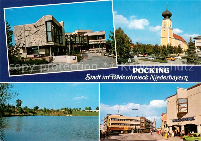 Pocking Rathaus Kirche Innenstadt See