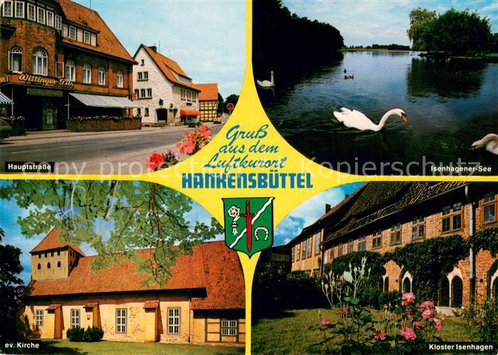 Hankensbuettel Hauptstrasse Isenhagener See Schwaene Kloster Isenhagen Kirche