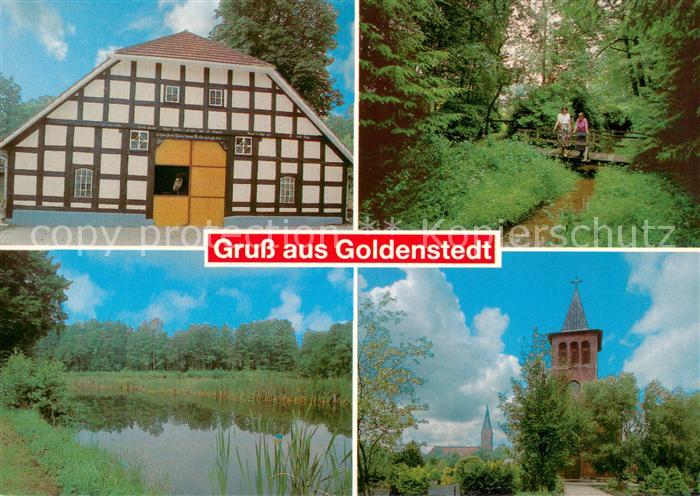 Goldenstedt Stallgebaeude Waldpartie Teich Kirche