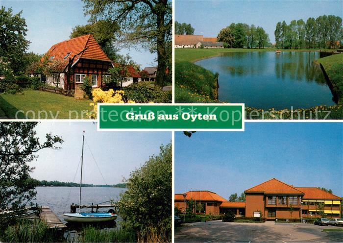 Oyten Teilansichten Landwirtschaftliches Anwesen Bootssteg Oyter See Schule