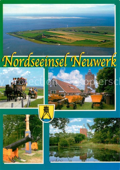 Neuwerk Cuxhaven Nordseebad Fliegeraufnahme Nordseeinsel Pferdewagen Leuchtturm