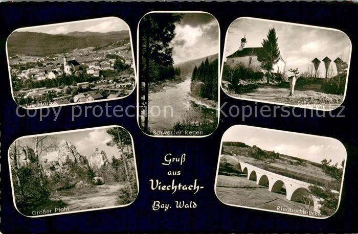 Viechtach Bayerischer Wald Panorama Schwarzer Regen St Anton Grosser Pfahl Riedb