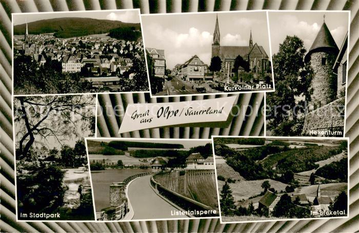 Olpe Meschede Panorama Kurkoelner Platz Hexenturm Stadtpark Listertalsperre Im B