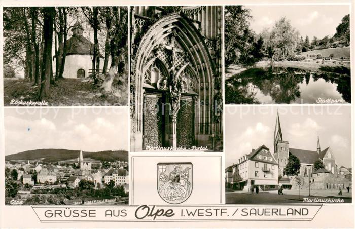 Olpe Meschede Rochuskapelle Martinuskirche Portal Stadtpark Stadtblick