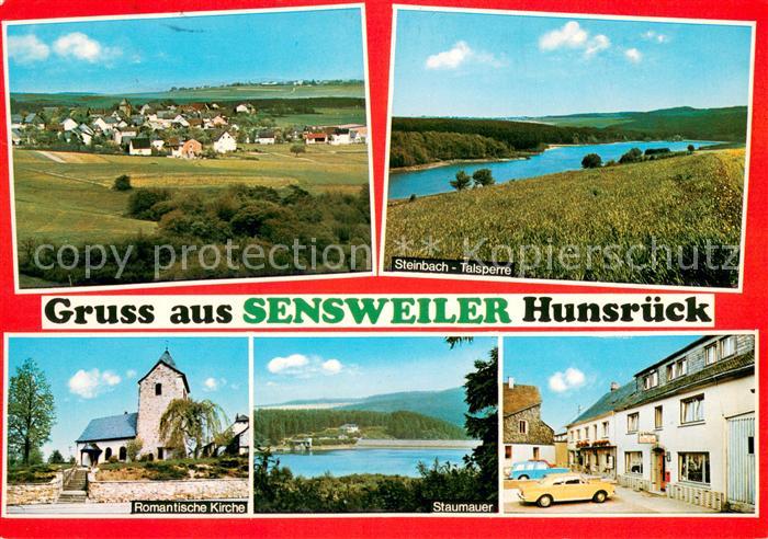 Sensweiler Panorama Steinbach Talsperre Romantische Kirche Staumauer Gaststaette