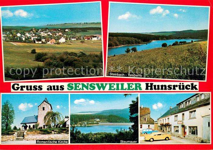 Sensweiler Panorama Steinbach Talsperre Romantische Kirche Staumauer Gaststaette
