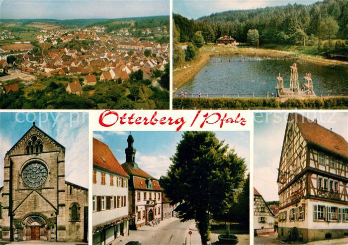 Otterberg Panorama Freibad Kirche Ortspartie Fachwerkhaus