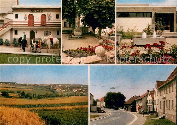 Hoeheischweiler Reiter Casino Hof Brunnen Panorama Strassenpartie