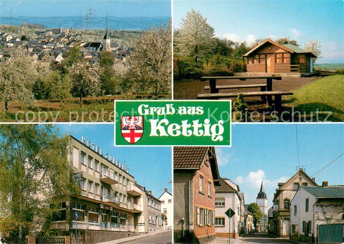 Kettig Koblenz Rhein Panorama Huette Hotel Jungblut Ortspartie