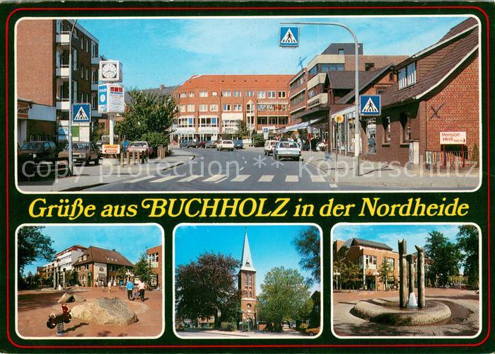 Buchholz Nordheide Strassenpartie Teilansichten Kirche