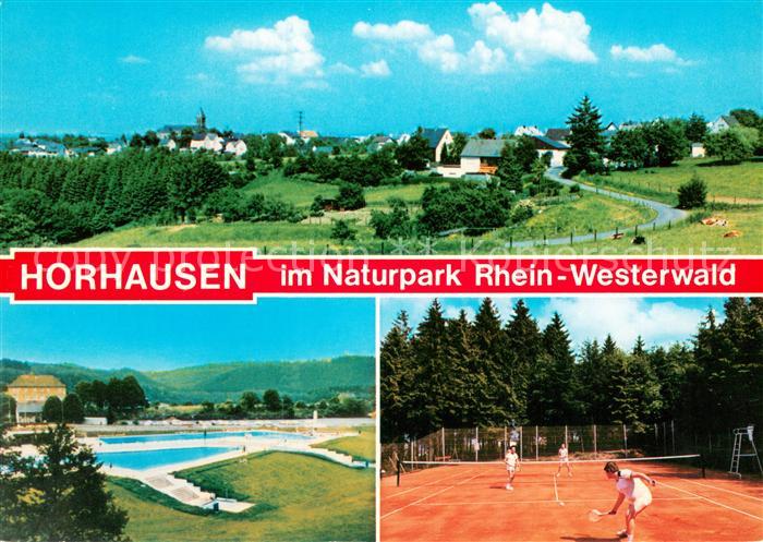 Horhausen Westerwald Panorama Freibad Tennisplatz