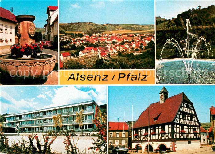 Alsenz Brunnen Panorama Schule Rathaus