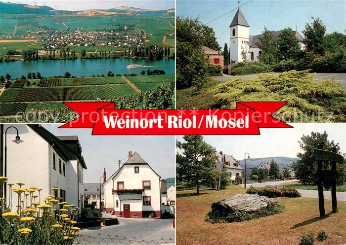 Riol Moselpartie Kirche Ortspartie Park