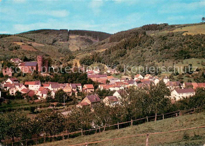 Muerlenbach Kylltal Panorama Burg