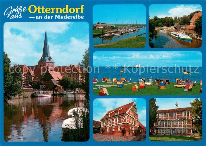 Otterndorf Niederelbe Kirche Fischereihafen Strandpartie Fachwerkhaeuser