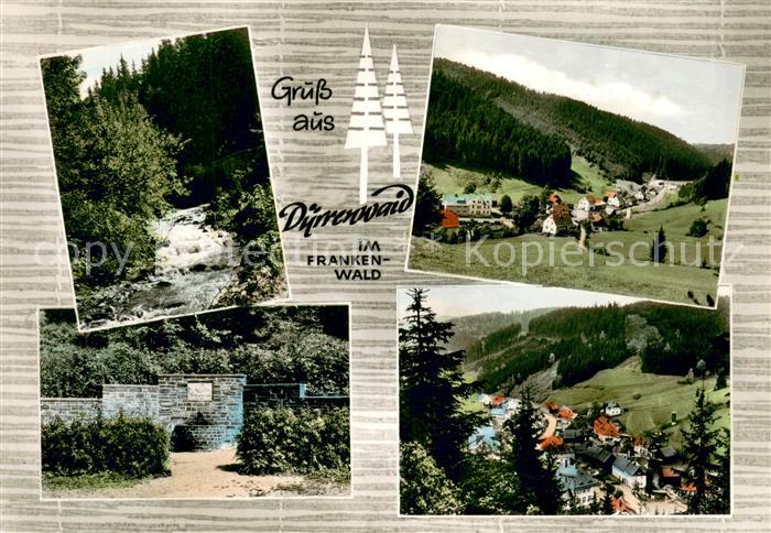 Duerrenwaid Bachlauf Panorama Ortspartie