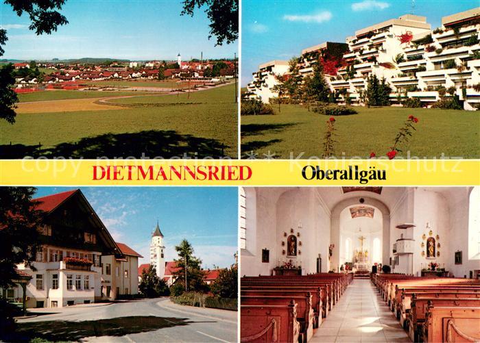 Dietmannsried Panorama Terrassenhaeuser Kirche Inneres