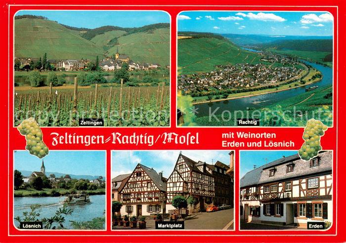 Zeltingen-Rachtig Moselpartien Ortsansichten Loesnich Marktplatz Erden