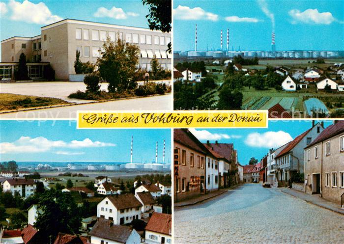 Vohburg Donau Schule Panorama Strassenpartie