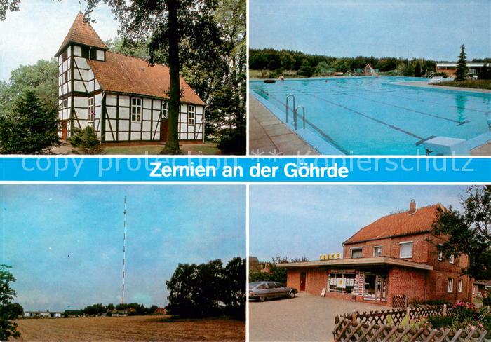 Zernien Niedersachsen Fachwerkhaus Freibad Sendemast Edeka Markt