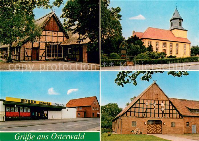 Osterwald Unterende Fachwerk Kirche Edeka Markt Scheune