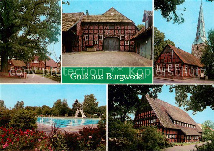 Burgwedel Bauerngehoeft Scheune Kirche Freibad Fachwerkhaus