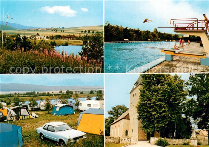 Wallensen Panorama Freibad Campingplatz Kirche