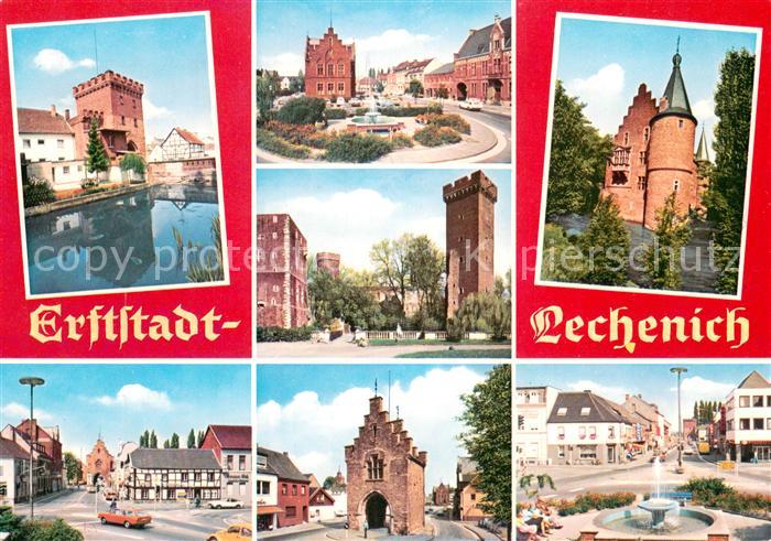 Lechenich Bonner Tor Landesburg Rathaus und Marktplatz Herriger Strasse